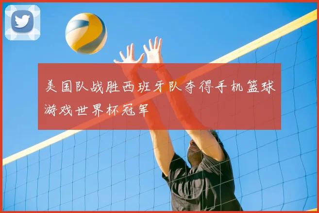 美国队战胜西班牙队夺得手机篮球游戏世界杯冠军